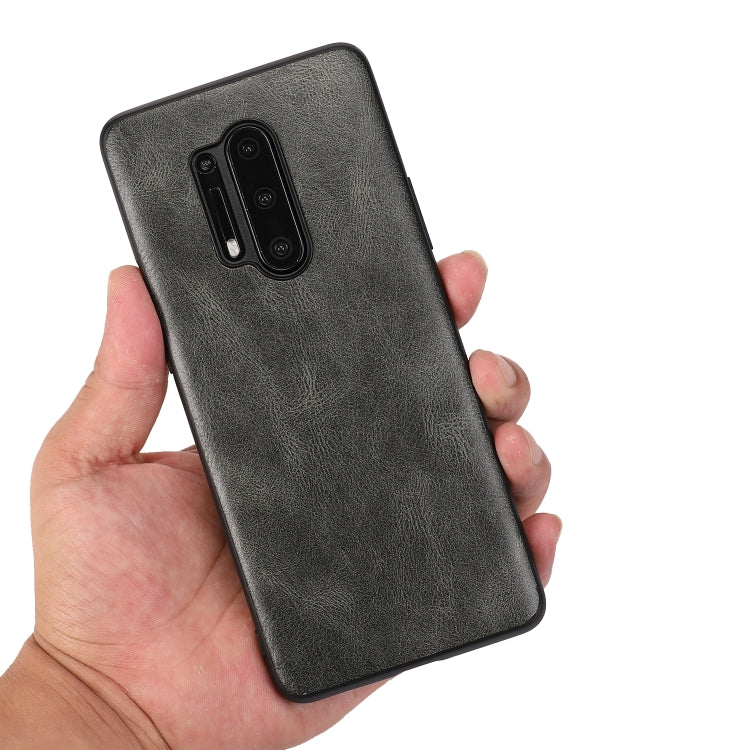 For OnePlus 8 Pro Crazy Horse Textured Calfskin PU+PC+TPU Case