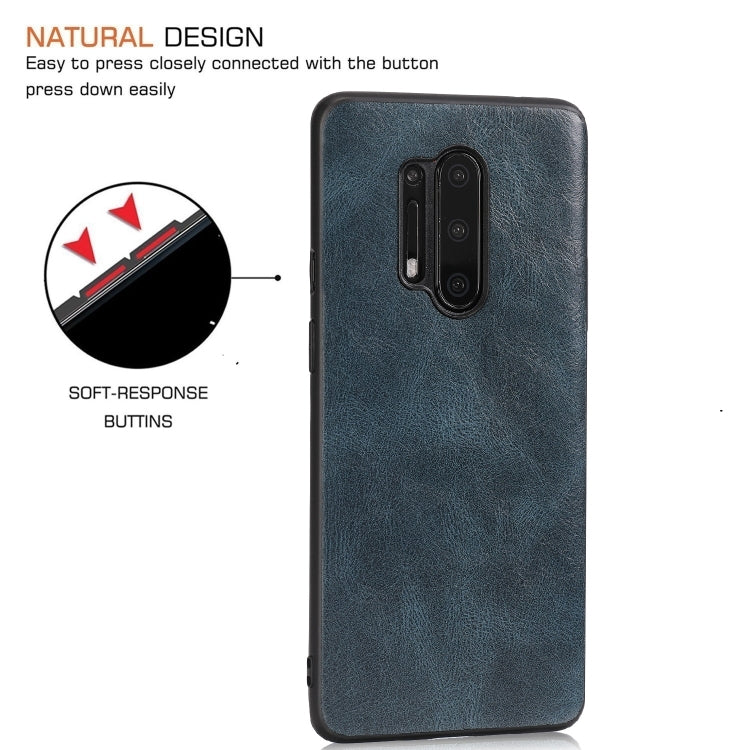 For OnePlus 8 Pro Crazy Horse Textured Calfskin PU+PC+TPU Case