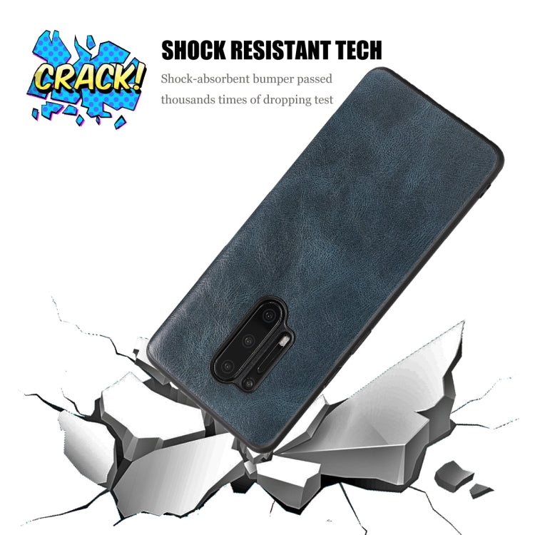 For OnePlus 8 Pro Crazy Horse Textured Calfskin PU+PC+TPU Case