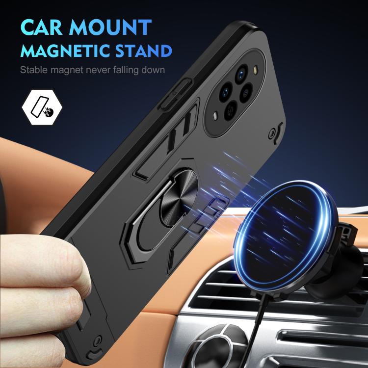 For Huawei nova 13 Pro Shockproof Metal Ring Holder Phone Case