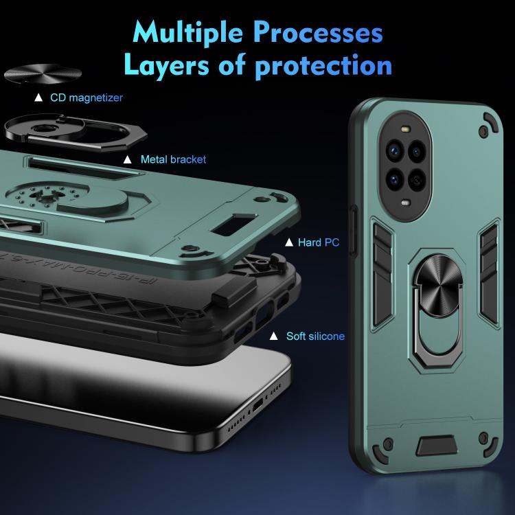 For Huawei nova 13 Pro Shockproof Metal Ring Holder Phone Case