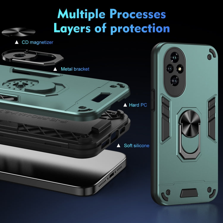 For Honor 200 Shockproof Metal Ring Holder Phone Case