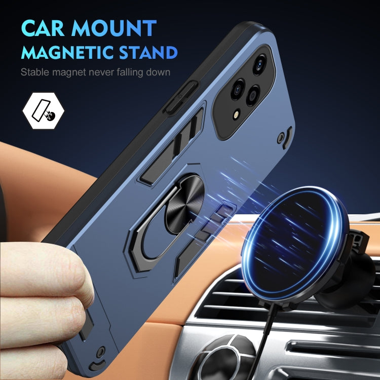 For Honor 200 Lite Global Shockproof Metal Ring Holder Phone Case