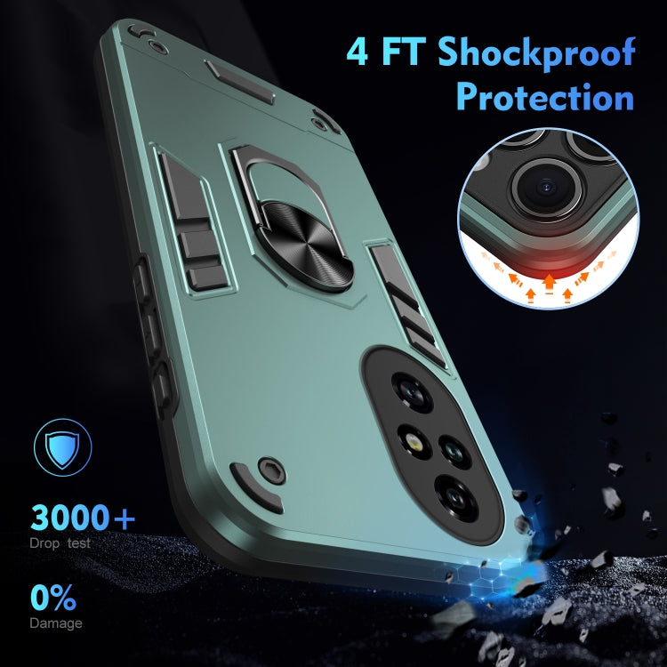 For Honor 200 Pro Shockproof Metal Ring Holder Phone Case