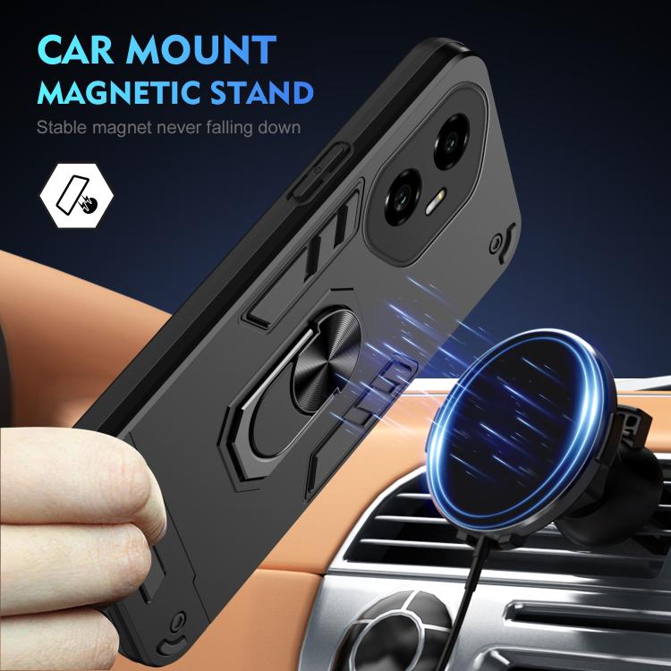 For Honor 300 Shockproof Metal Ring Holder Phone Case