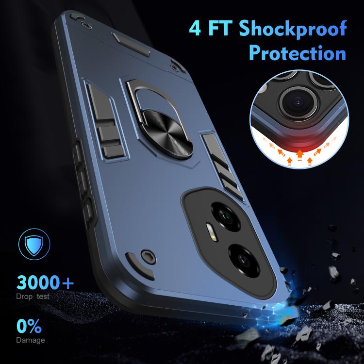 For Honor 300 Shockproof Metal Ring Holder Phone Case