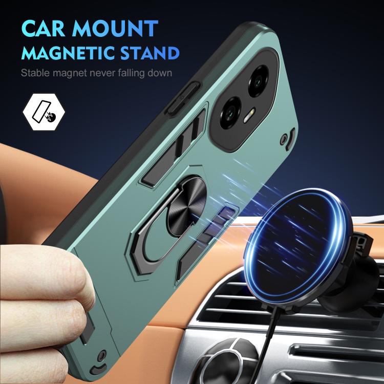 For Honor 300 Shockproof Metal Ring Holder Phone Case