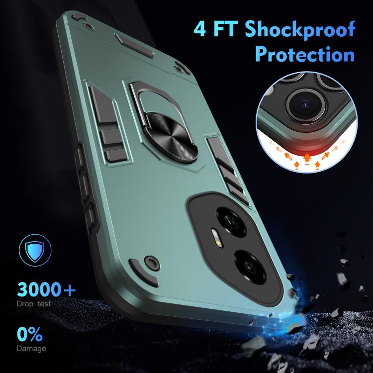 For Honor 300 Shockproof Metal Ring Holder Phone Case