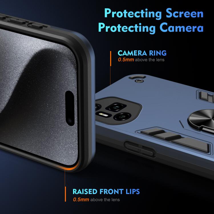 For Honor 300 Pro Shockproof Metal Ring Holder Phone Case