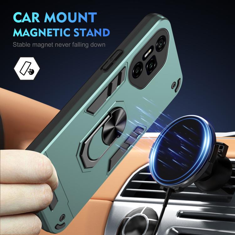 For Honor 300 Pro Shockproof Metal Ring Holder Phone Case