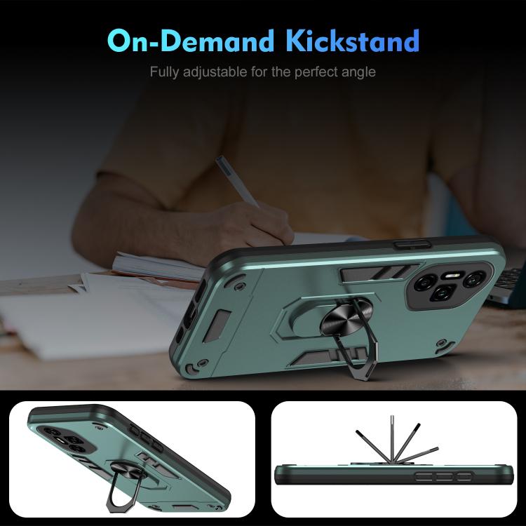 For Honor 300 Pro Shockproof Metal Ring Holder Phone Case