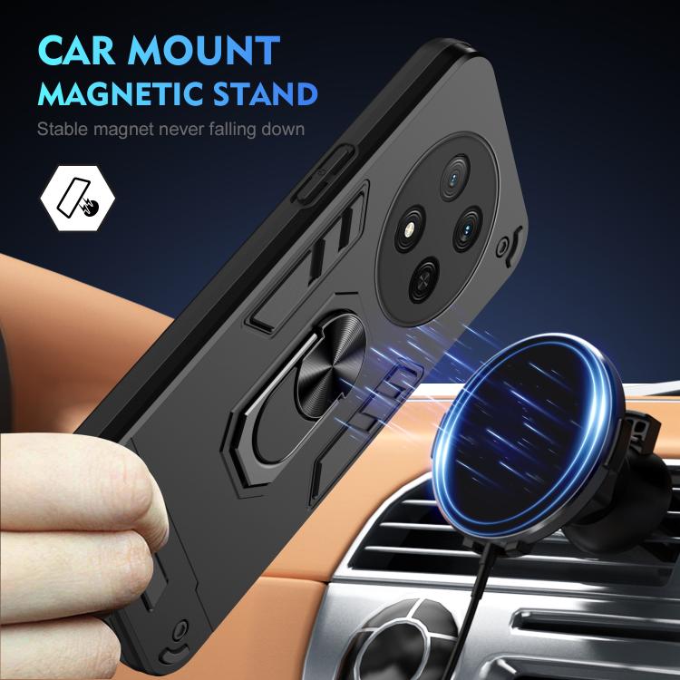 For Honor X9c Shockproof Metal Ring Holder Phone Case