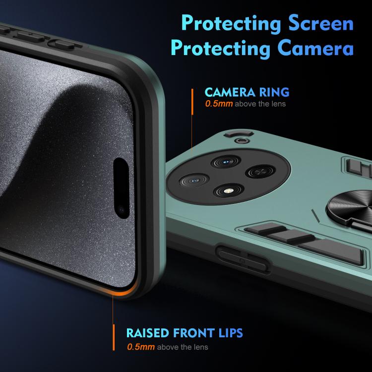 For Honor X9c Shockproof Metal Ring Holder Phone Case
