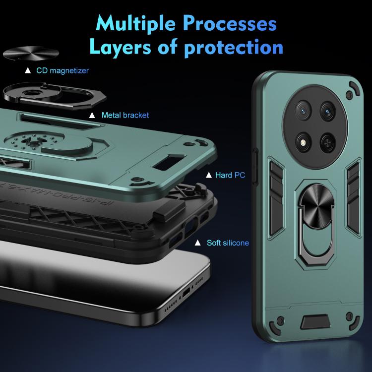 For Honor X9c Shockproof Metal Ring Holder Phone Case