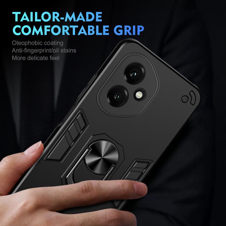 For Honor 400 Global 156.5mm Shockproof Metal Ring Holder Phone Case