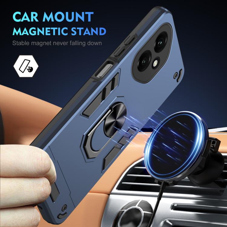 For Honor 400 Global 156.5mm Shockproof Metal Ring Holder Phone Case