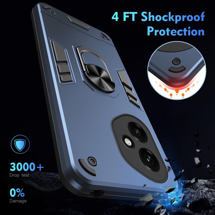 For Honor 400 Global 156.5mm Shockproof Metal Ring Holder Phone Case