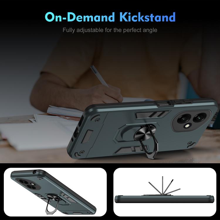 For Honor 400 Global 156.5mm Shockproof Metal Ring Holder Phone Case