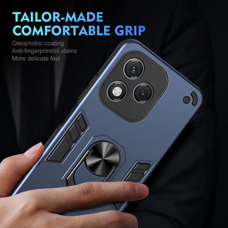 For Honor 400 Lite Global Shockproof Metal Ring Holder Phone Case