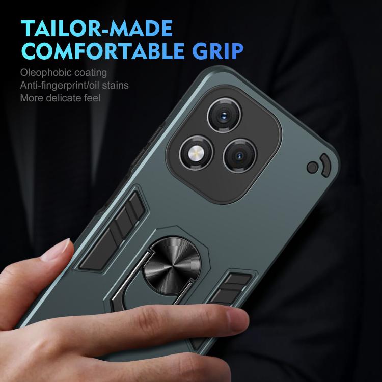 For Honor 400 Lite Global Shockproof Metal Ring Holder Phone Case
