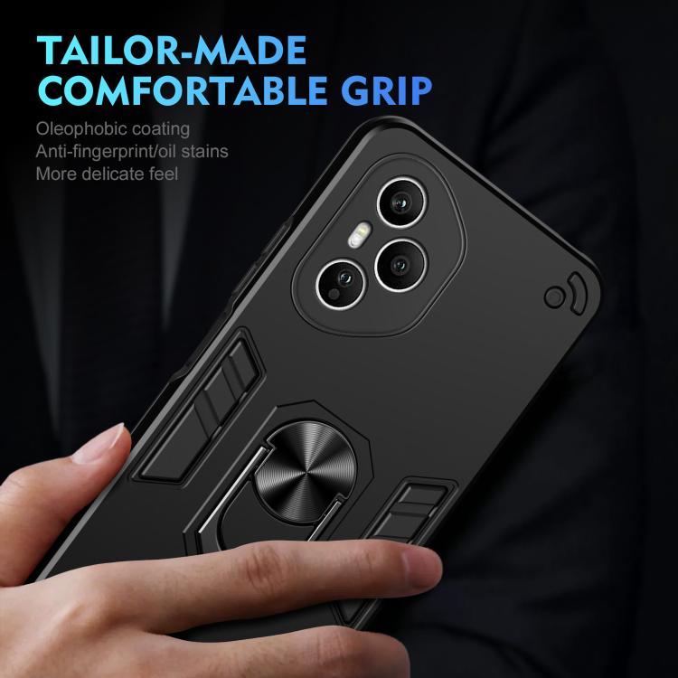 For Honor 400 Pro Global 160.8mm Shockproof Metal Ring Holder Phone Case