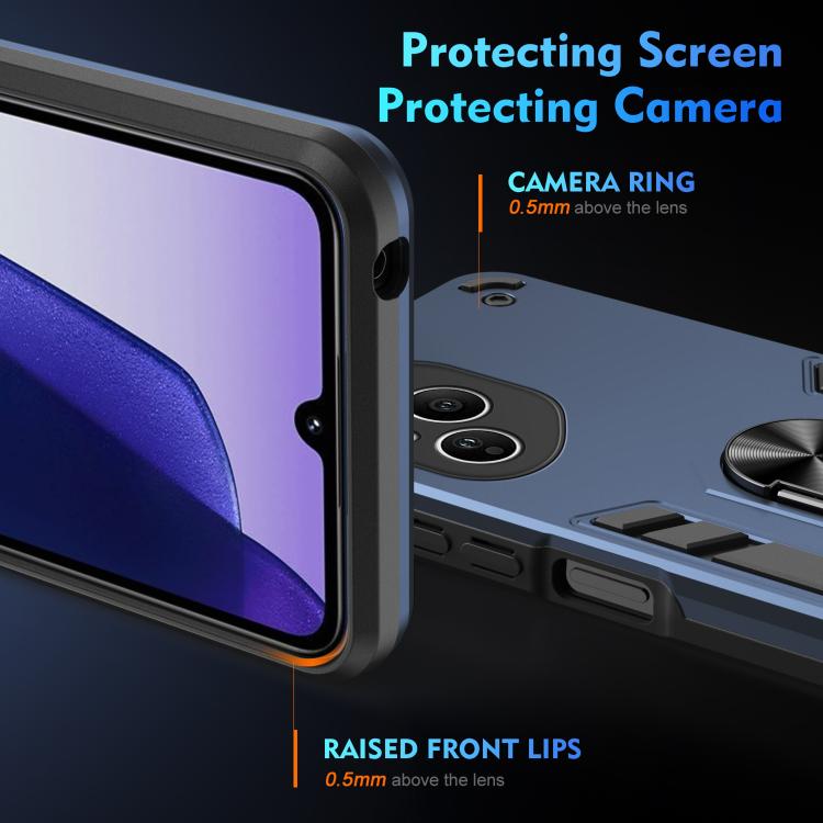 For Honor 400 Pro Global 160.8mm Shockproof Metal Ring Holder Phone Case