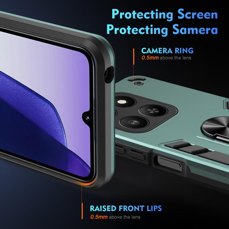 For Honor 400 Smart 5G Shockproof Metal Ring Holder Phone Case