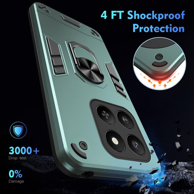 For Honor 400 Smart 5G Shockproof Metal Ring Holder Phone Case