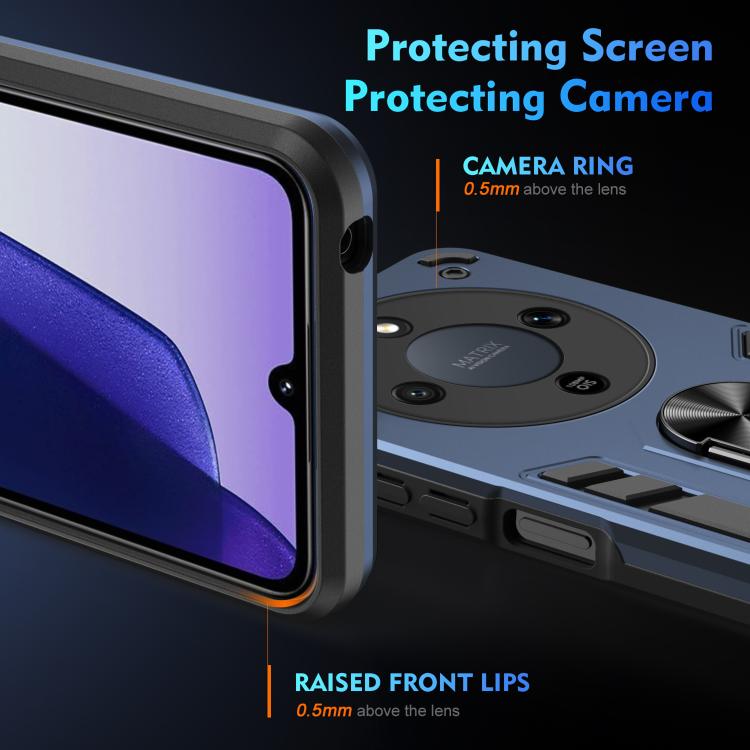 For Honor X9d / X70 5G Shockproof Metal Ring Holder Phone Case