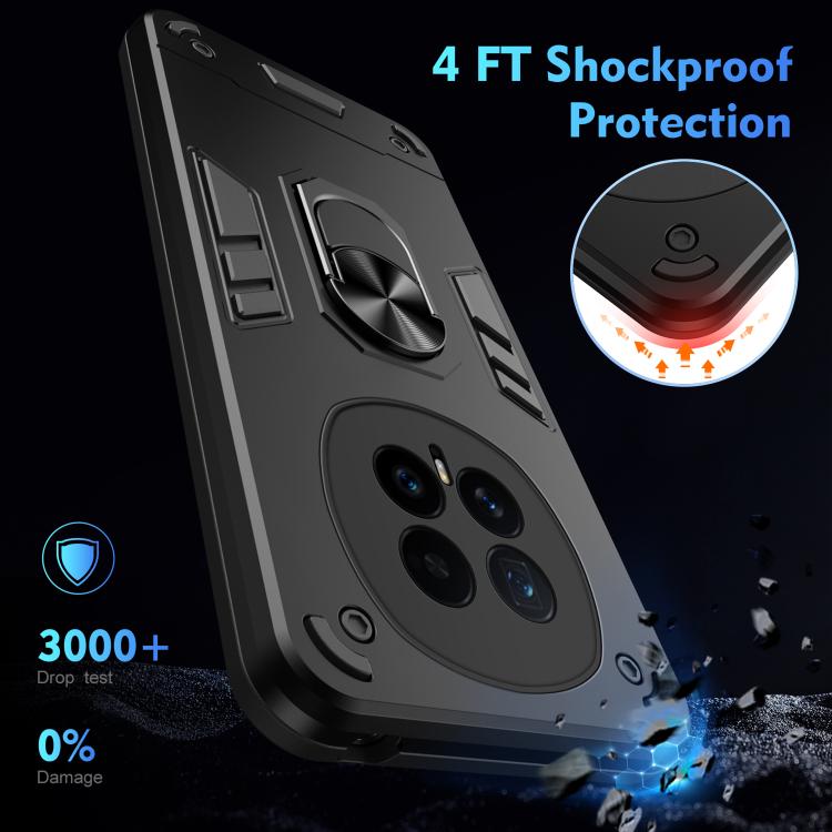 For Honor Magic8 Shockproof Metal Ring Holder Phone Case