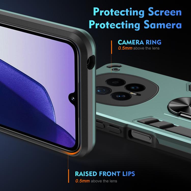 For Honor Magic8 Shockproof Metal Ring Holder Phone Case