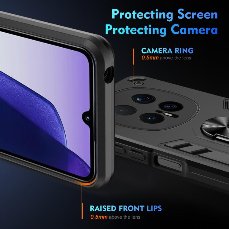 For Honor Magic8 Pro Shockproof Metal Ring Holder Phone Case