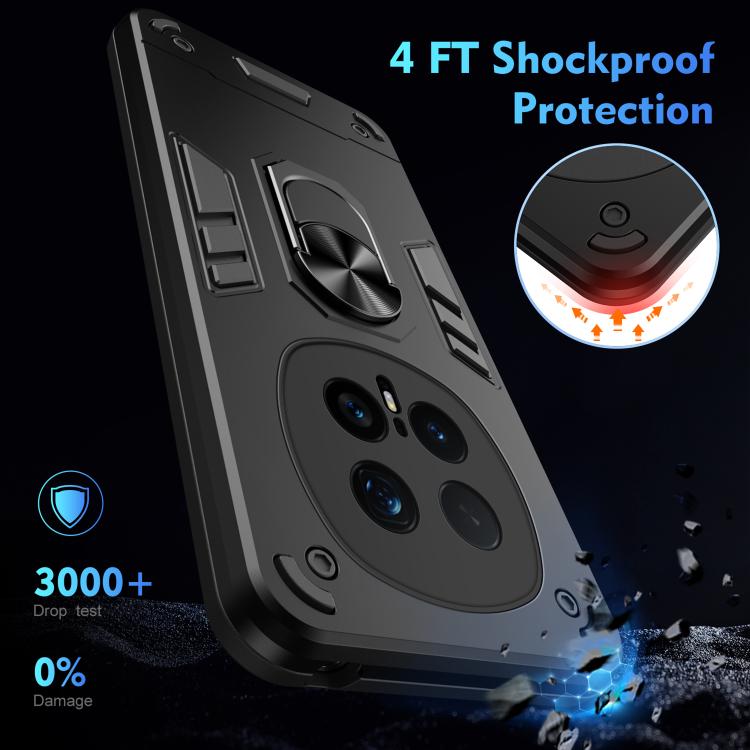 For Honor Magic8 Pro Shockproof Metal Ring Holder Phone Case