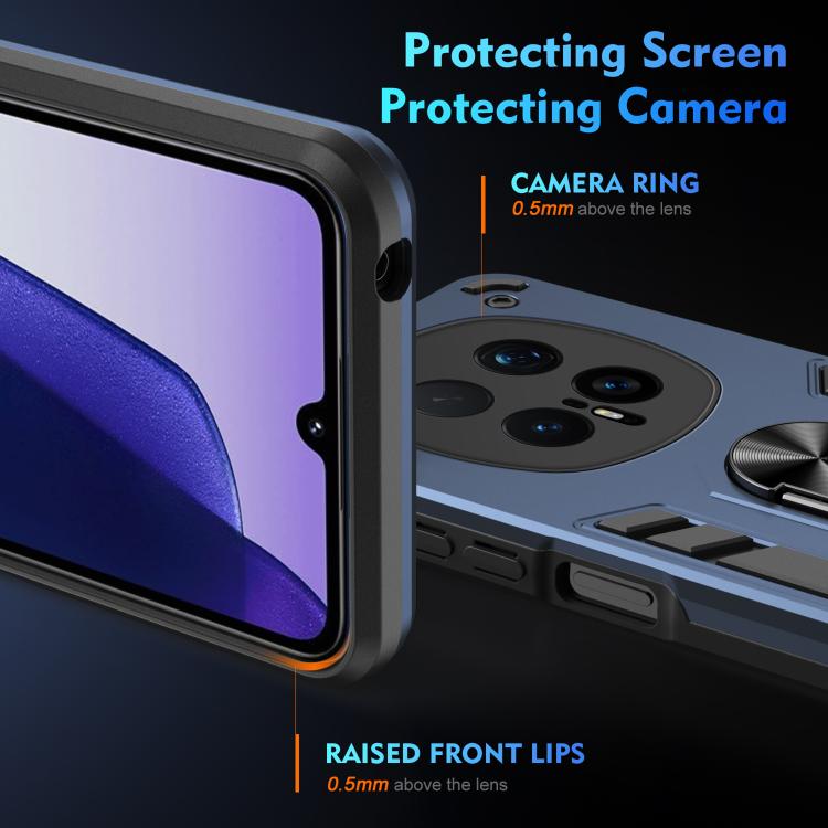 For Honor Magic8 Pro Shockproof Metal Ring Holder Phone Case