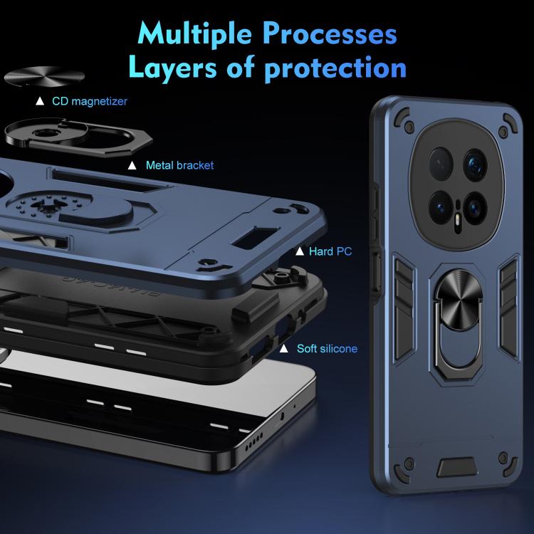 For Honor Magic8 Pro Shockproof Metal Ring Holder Phone Case