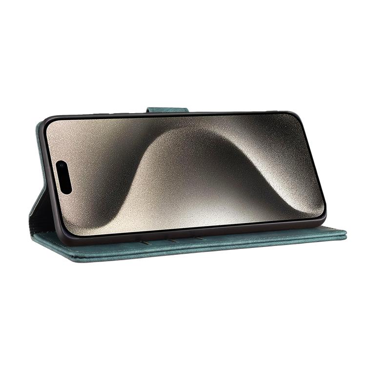 For iPhone Air Pen Heart Cat Embossed Leather Phone Case