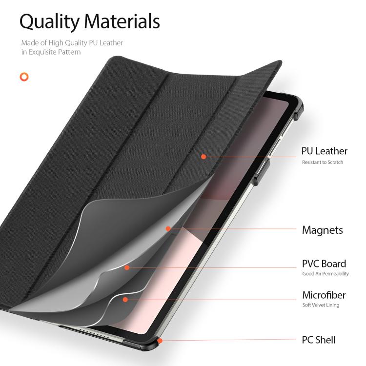For Honor Pad 10 DUX DUCIS Domo Series Cloth Texture Magnetic Leather Tablet Case