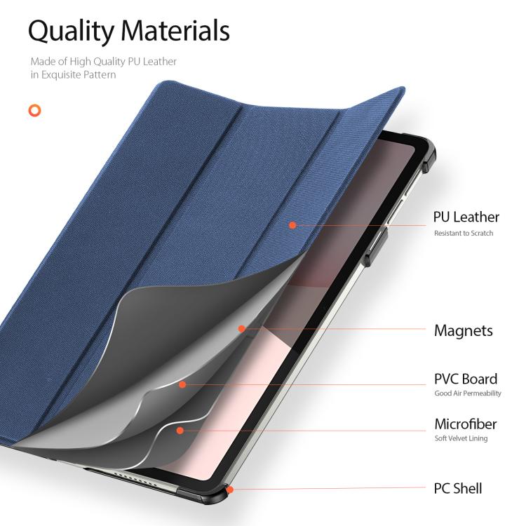 For Honor Pad 10 DUX DUCIS Domo Series Cloth Texture Magnetic Leather Tablet Case