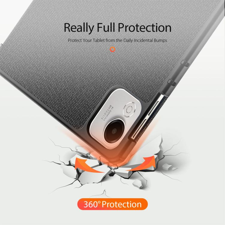 For Honor Pad X9a / X9 DUX DUCIS Domo Series Cloth Texture Magnetic Leather Tablet Case