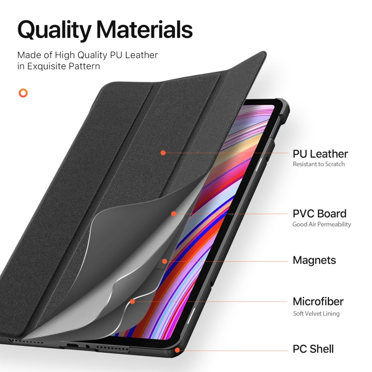 For Xiaomi Redmi Pad Pro 12.1 DUX DUCIS Domo Series Cloth Texture Magnetic Leather Tablet Case