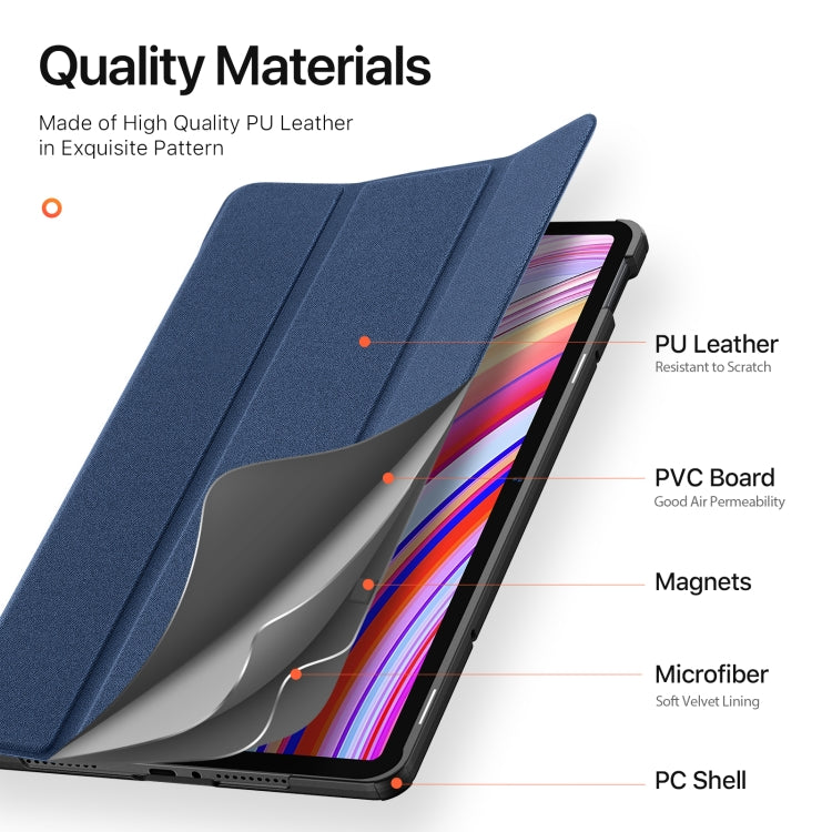 For Xiaomi Redmi Pad Pro 12.1 DUX DUCIS Domo Series Cloth Texture Magnetic Leather Tablet Case