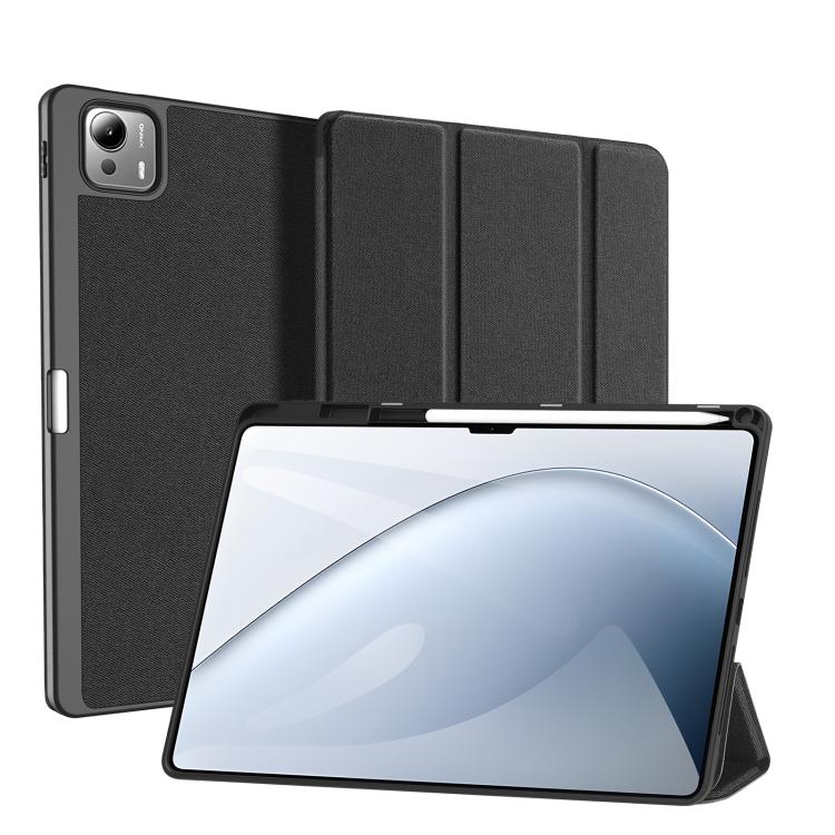 For Xiaomi Pad 7 Ultra DUX DUCIS Domo Series Cloth Texture Magnetic Leather Tablet Case