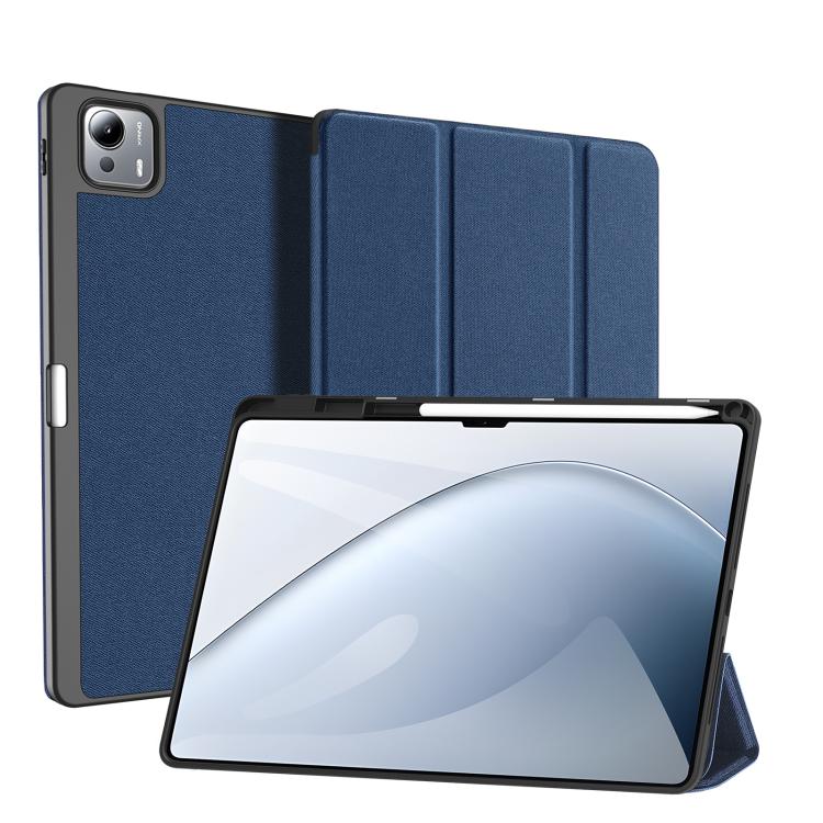 For Xiaomi Pad 7 Ultra DUX DUCIS Domo Series Cloth Texture Magnetic Leather Tablet Case