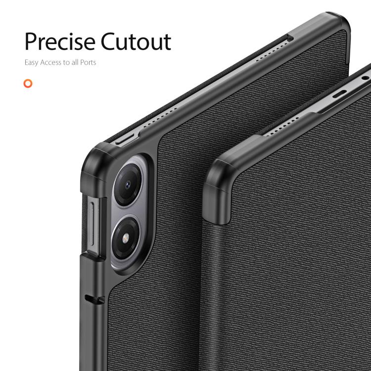 For Xiaomi Redmi Pad 2 Pro / Pad Pro 5G DUX DUCIS Domo Series Cloth Texture Magnetic Leather Tablet Case