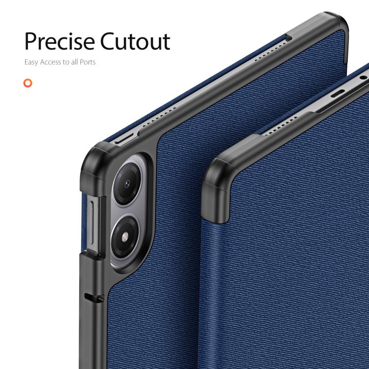For Xiaomi Redmi Pad 2 Pro / Pad Pro 5G DUX DUCIS Domo Series Cloth Texture Magnetic Leather Tablet Case