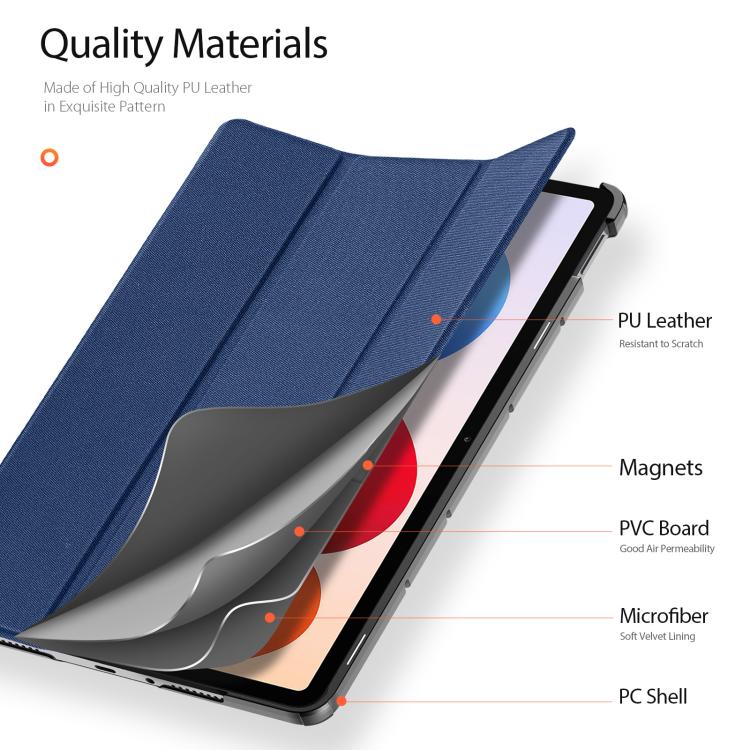 For Xiaomi Redmi Pad 2 Pro / Pad Pro 5G DUX DUCIS Domo Series Cloth Texture Magnetic Leather Tablet Case