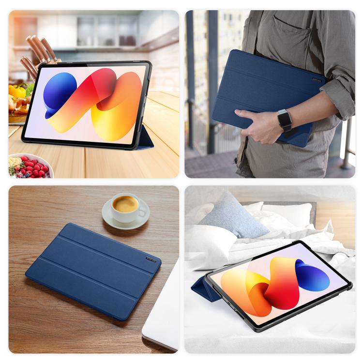 For Xiaomi Redmi Pad 2 Pro / Pad Pro 5G DUX DUCIS Domo Series Cloth Texture Magnetic Leather Tablet Case