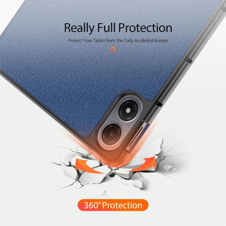 For Xiaomi Redmi Pad 2 Pro / Pad Pro 5G DUX DUCIS Domo Series Cloth Texture Magnetic Leather Tablet Case