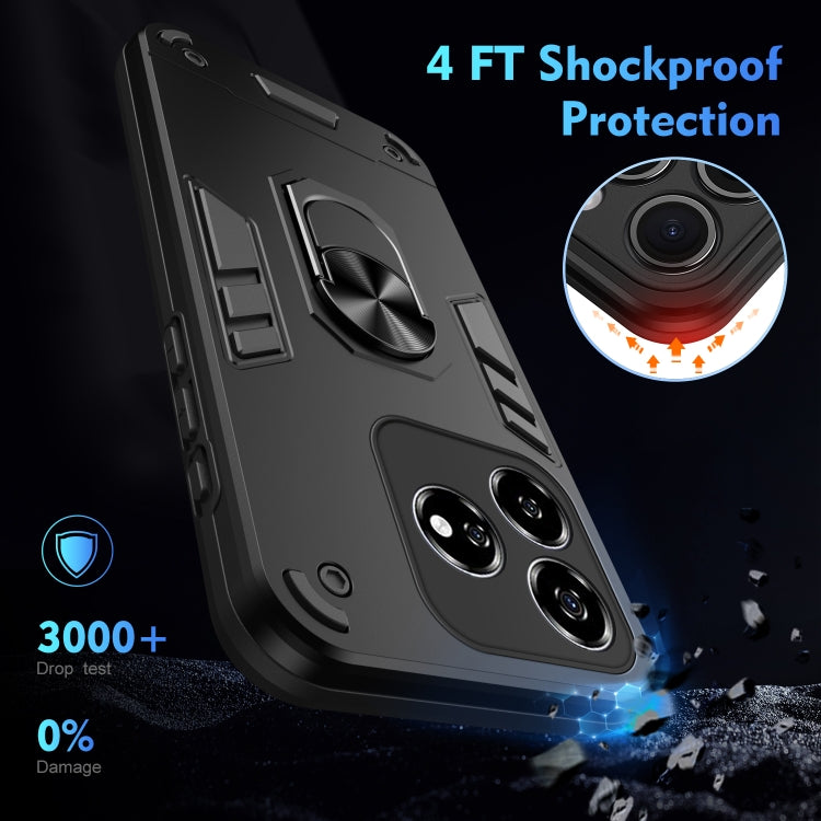 For ZTE Axon 60 4G Shockproof Metal Ring Holder Phone Case
