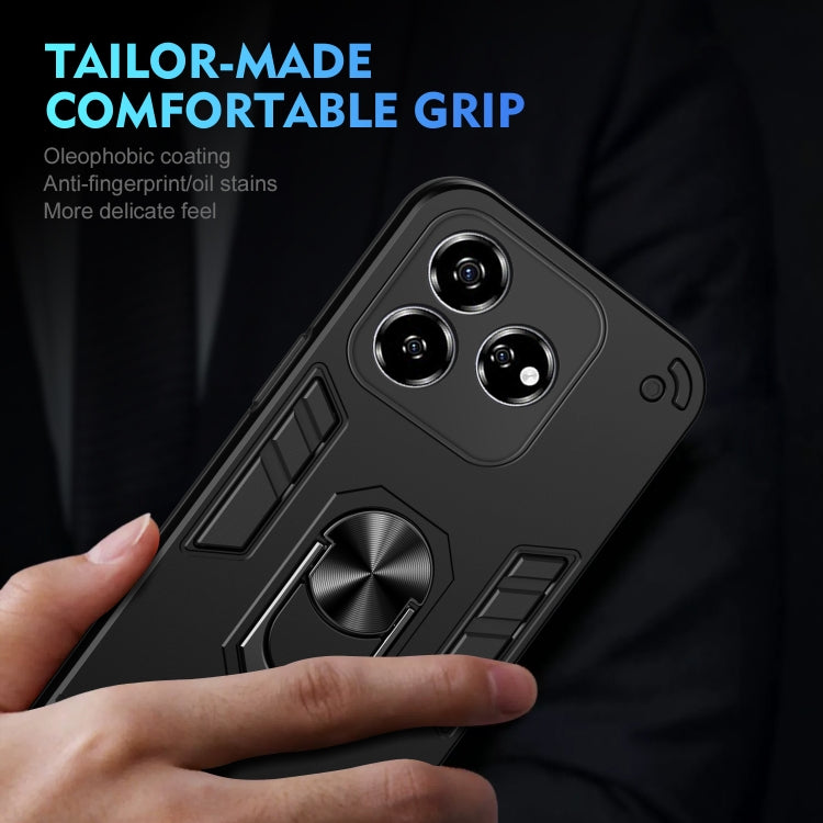 For ZTE Axon 60 Lite Shockproof Metal Ring Holder Phone Case